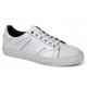 Duca Di Matiste "Sorrento" White Genuine Italian Calf Leather Snake Weave Sneakers.